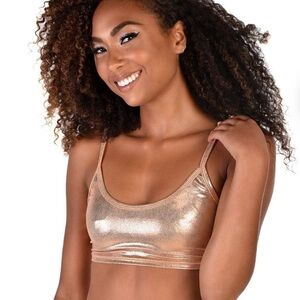 J. Valentine Gold sparkly Women's Bra top